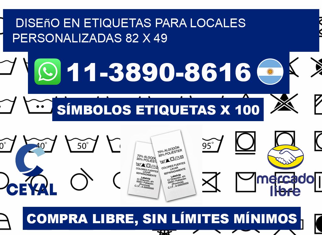 diseño en etiquetas para locales personalizadas 82 x 49