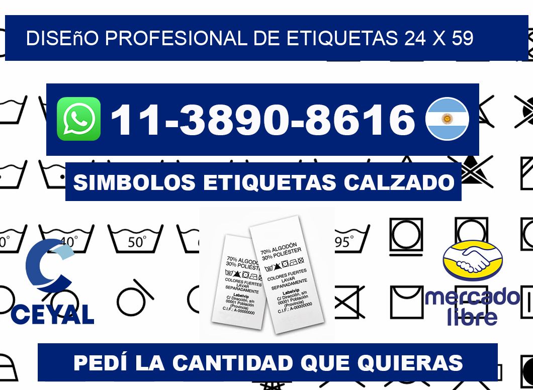 diseño profesional de etiquetas 24 x 59