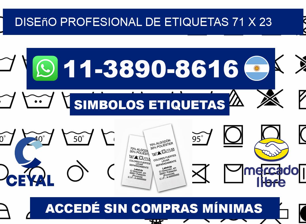 diseño profesional de etiquetas 71 x 23
