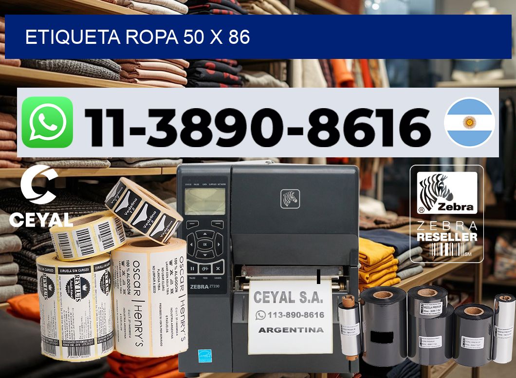 etiqueta ropa 50 x 86