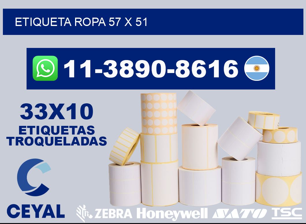 etiqueta ropa 57 x 51
