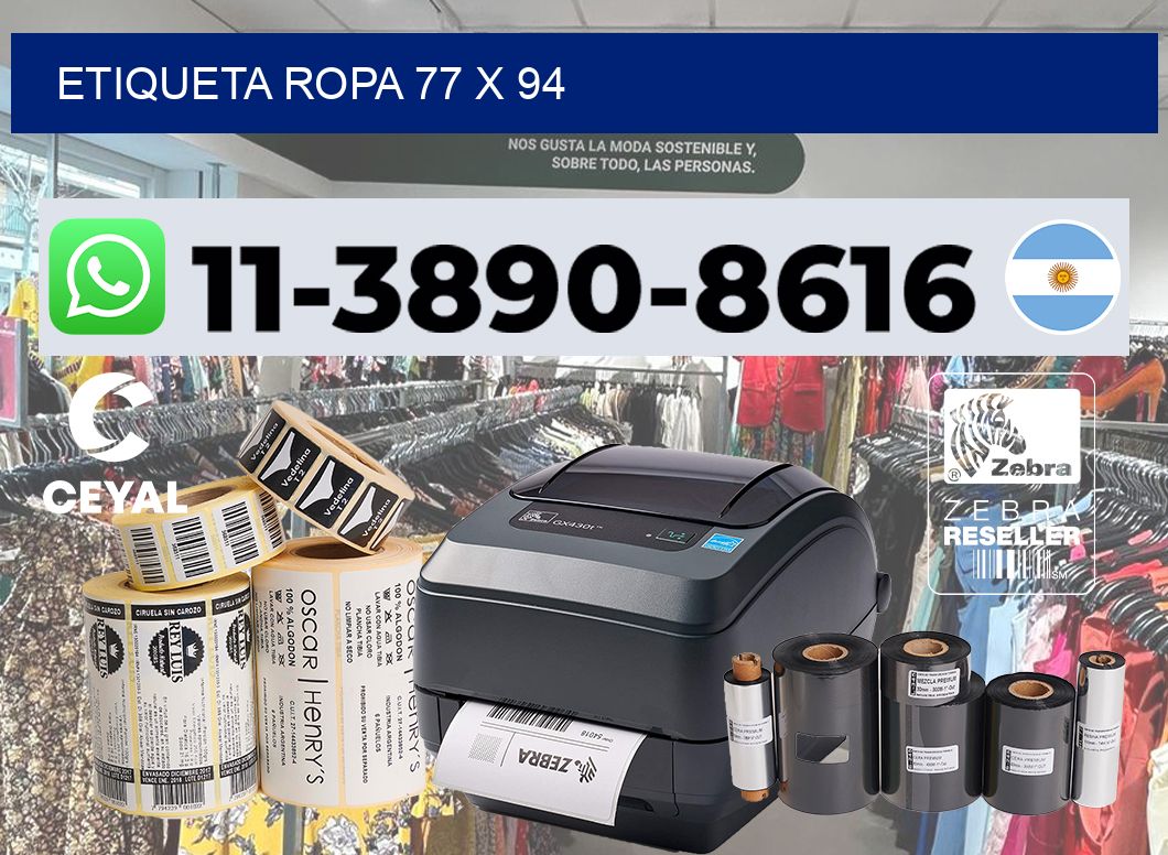 etiqueta ropa 77 x 94