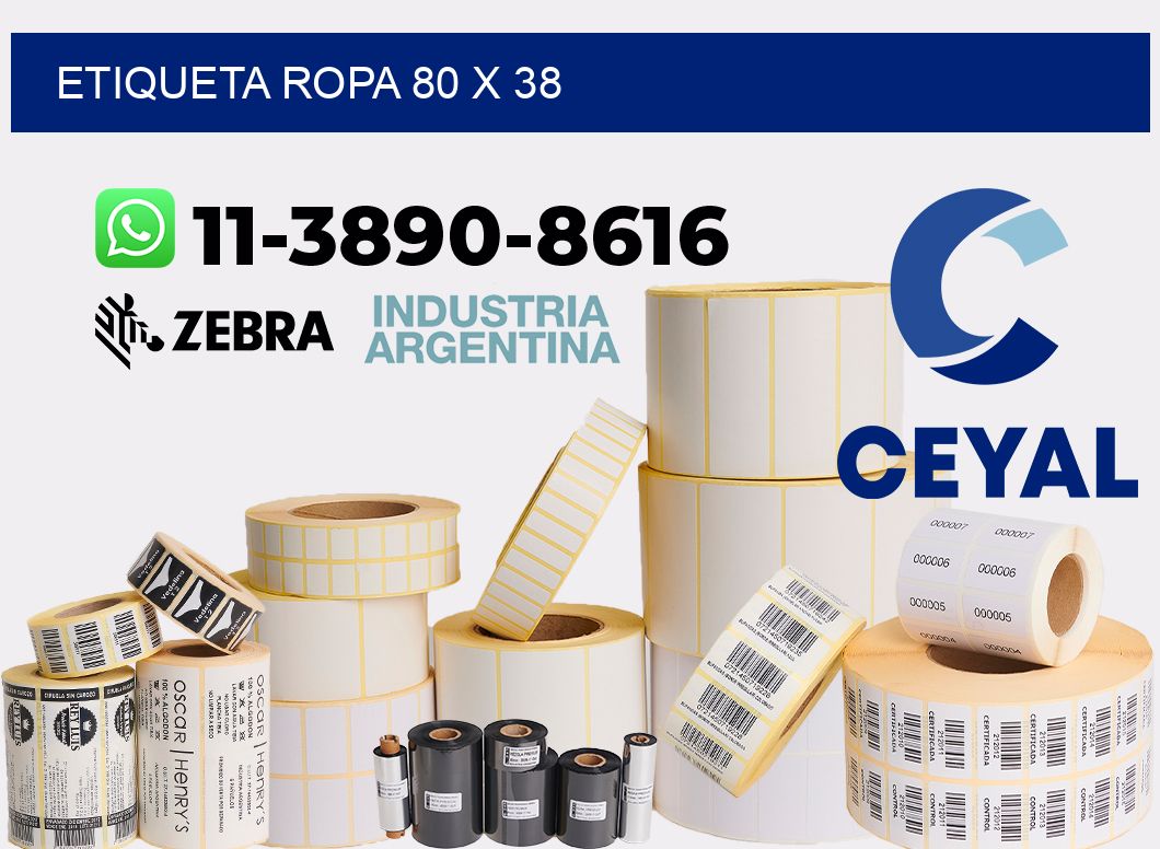 etiqueta ropa 80 x 38