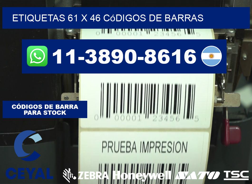 etiquetas 61 x 46 códigos de barras