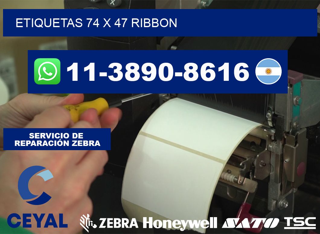 etiquetas 74 x 47 ribbon