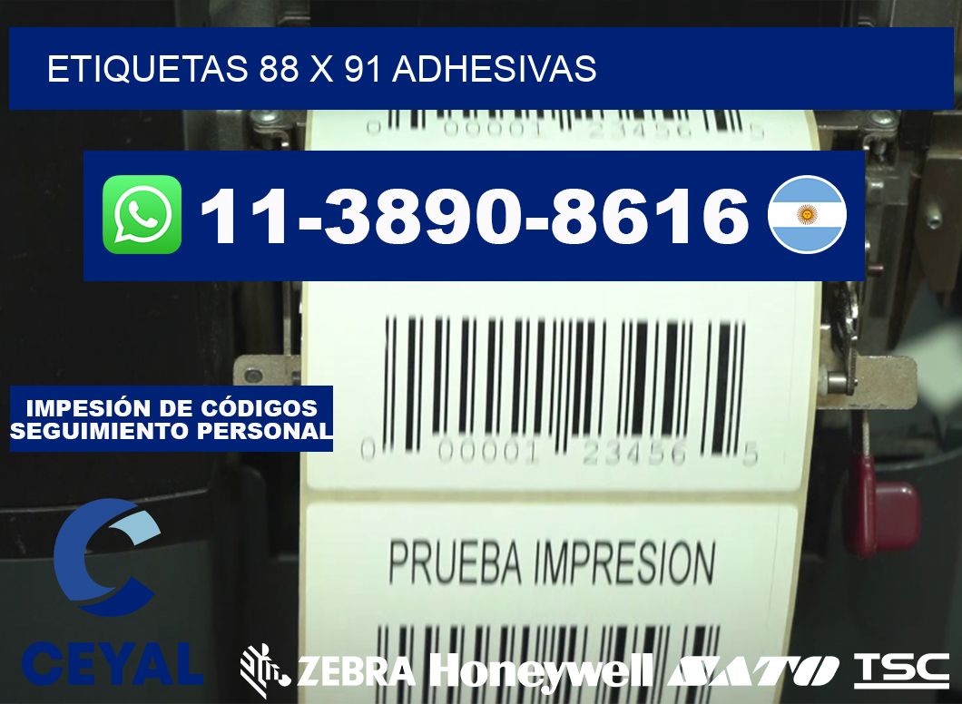 etiquetas 88 x 91 adhesivas