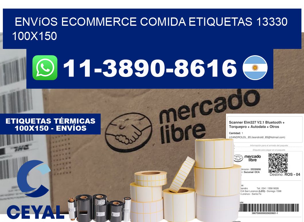 Envíos Ecommerce comida etiquetas 13330 100x150