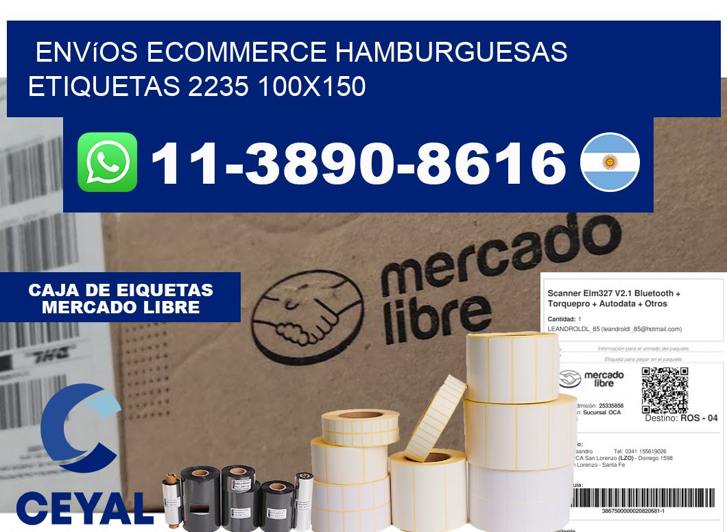 Envíos Ecommerce hamburguesas etiquetas 2235 100x150