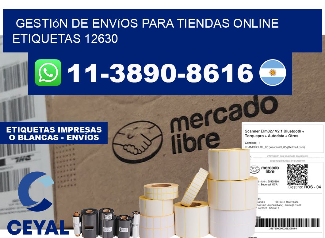 Gestión de envíos para tiendas online  etiquetas 12630