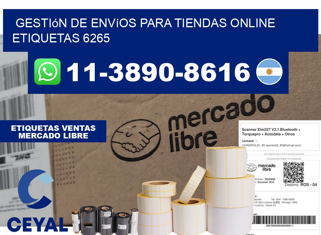 Gestión de envíos para tiendas online  etiquetas 6265