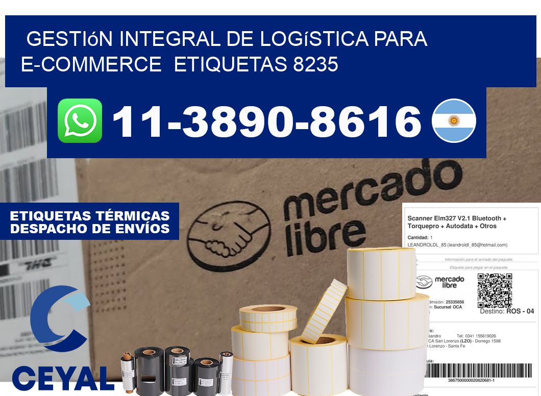 Gestión integral de logística para e-commerce etiquetas 8235