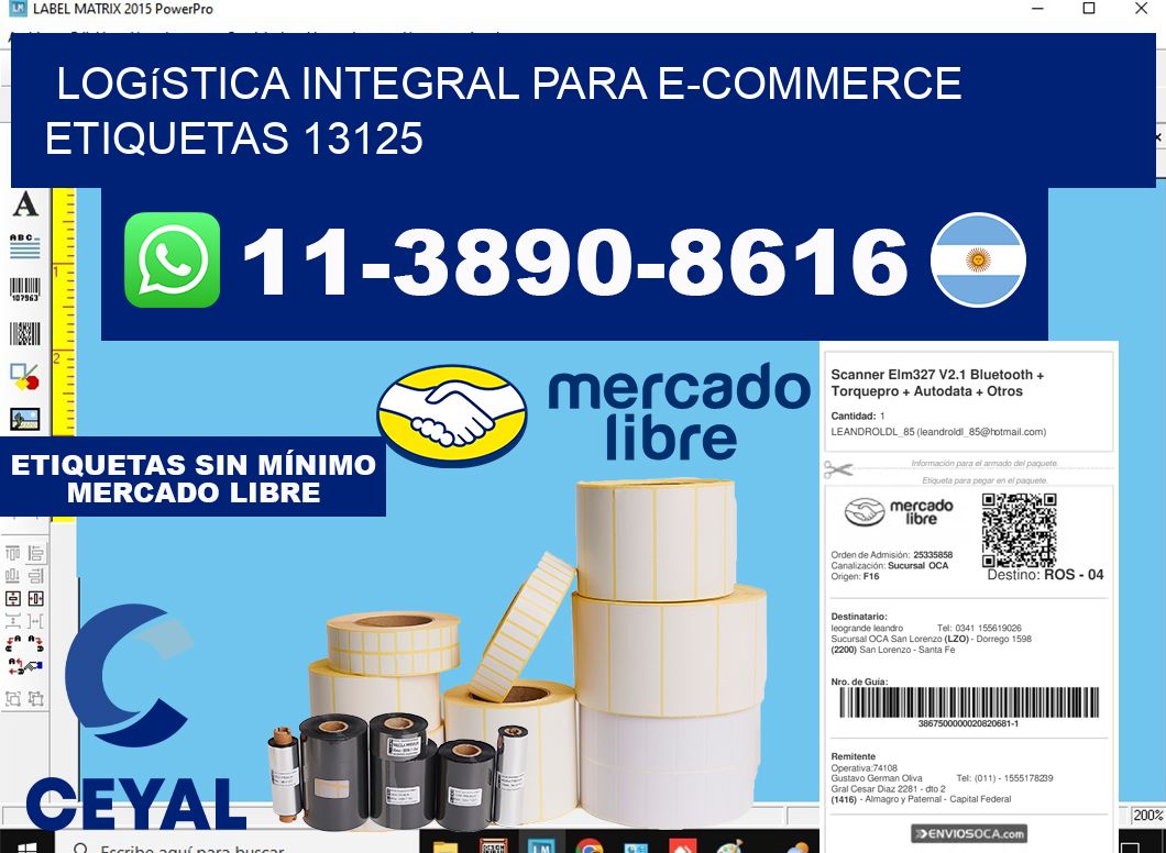 Logística integral para e-commerce  etiquetas 13125