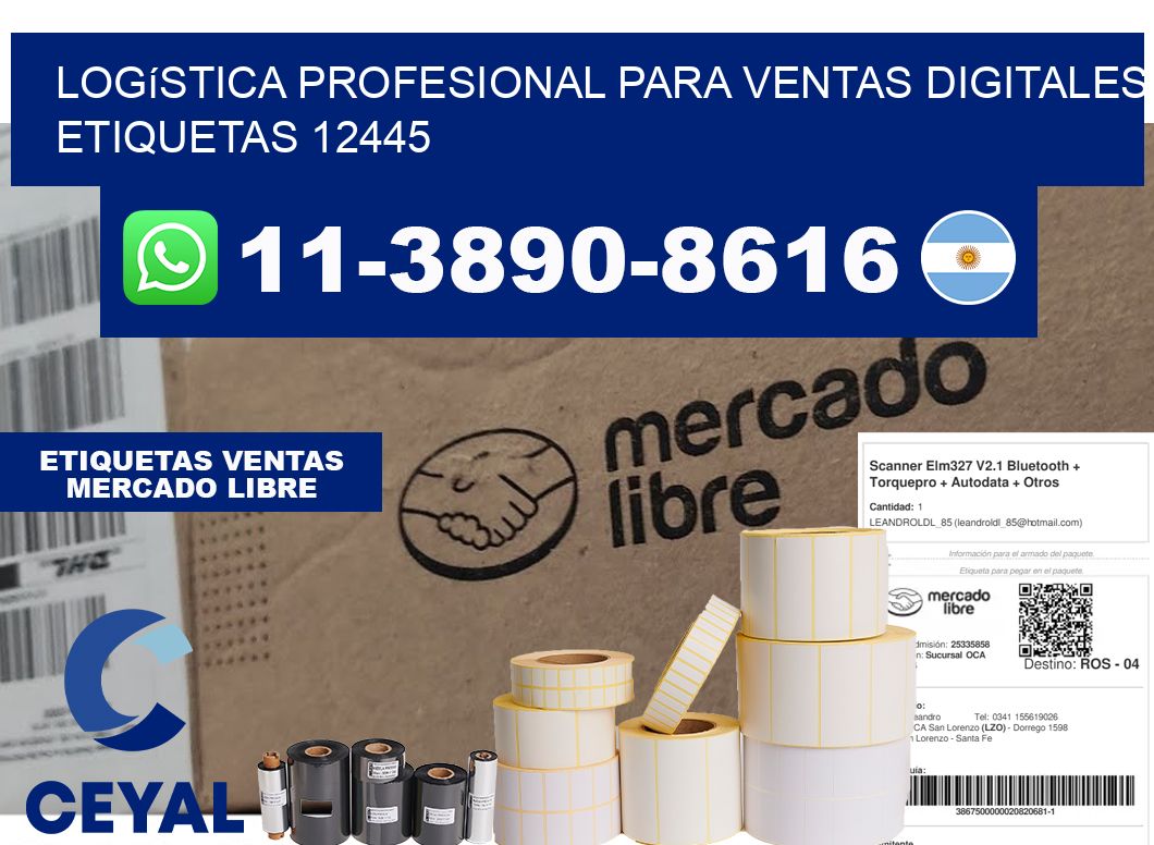 Logística profesional para ventas digitales  etiquetas 12445