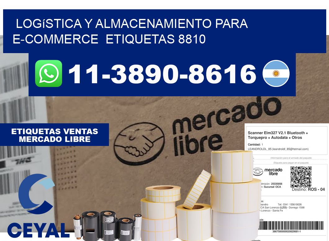Logística y almacenamiento para e-commerce  etiquetas 8810