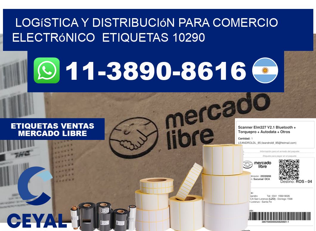 Logística y distribución para comercio electrónico  etiquetas 10290
