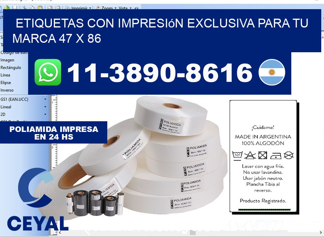 etiquetas con impresión exclusiva para tu marca 47 x 86