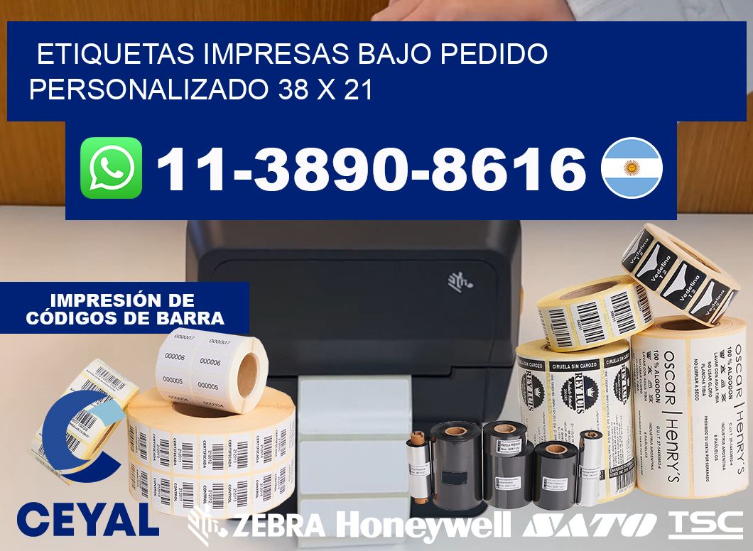 etiquetas impresas bajo pedido personalizado 38 x 21