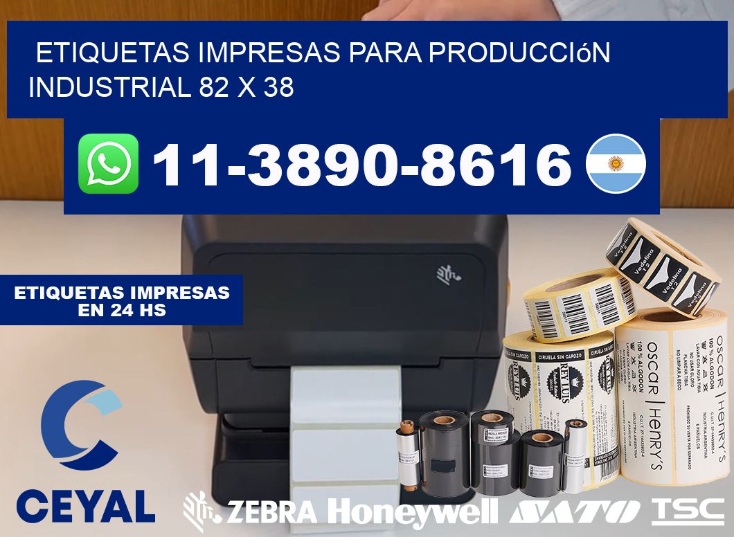 etiquetas impresas para producción industrial 82 x 38