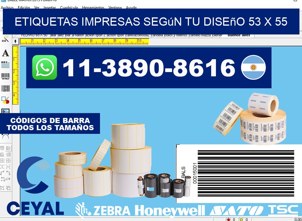 etiquetas impresas según tu diseño 53 x 55