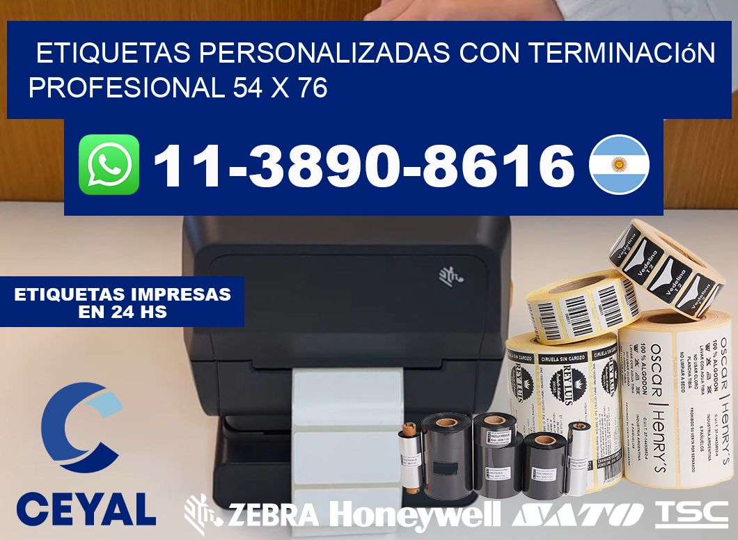 etiquetas personalizadas con terminación profesional 54 x 76