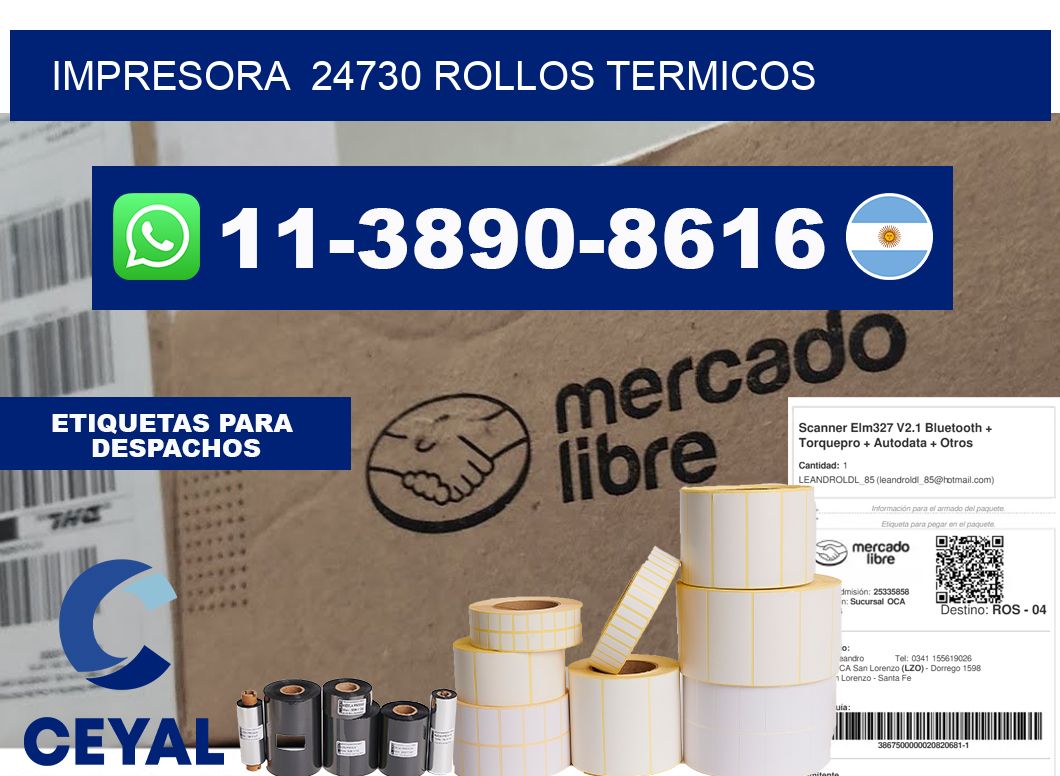 impresora  24730 rollos termicos