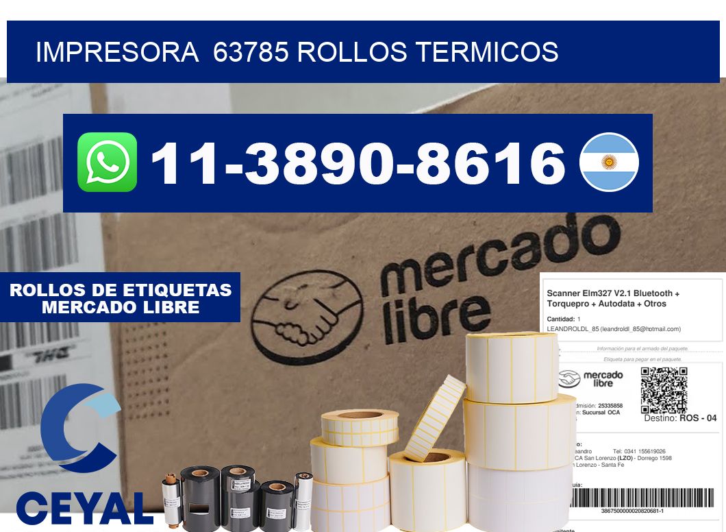 impresora  63785 rollos termicos