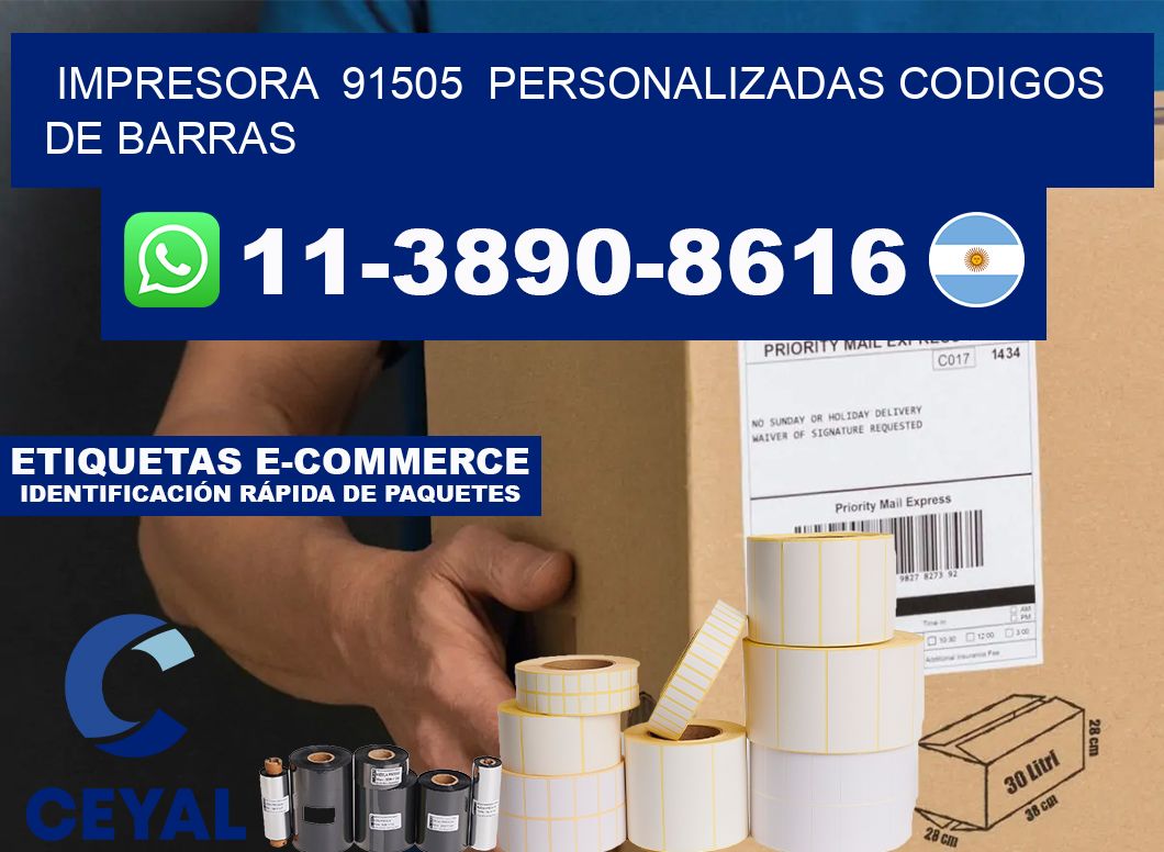 impresora  91505  personalizadas codigos de barras