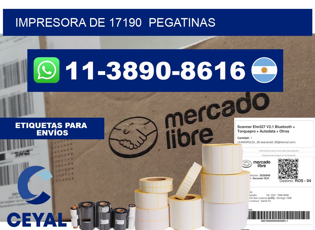 impresora de 17190  pegatinas