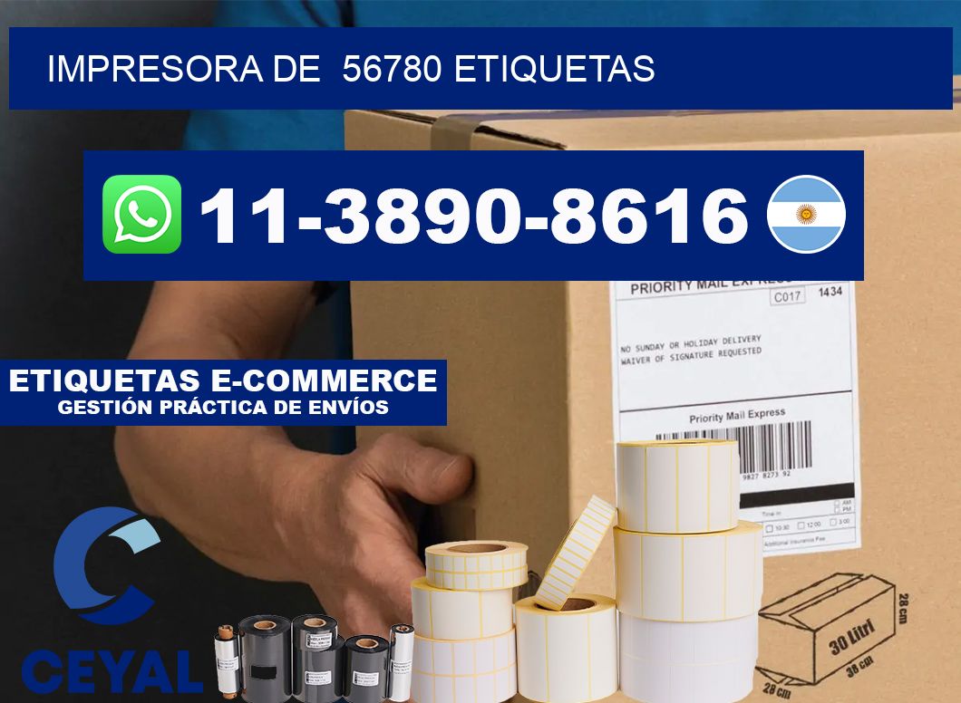 impresora de  56780 etiquetas