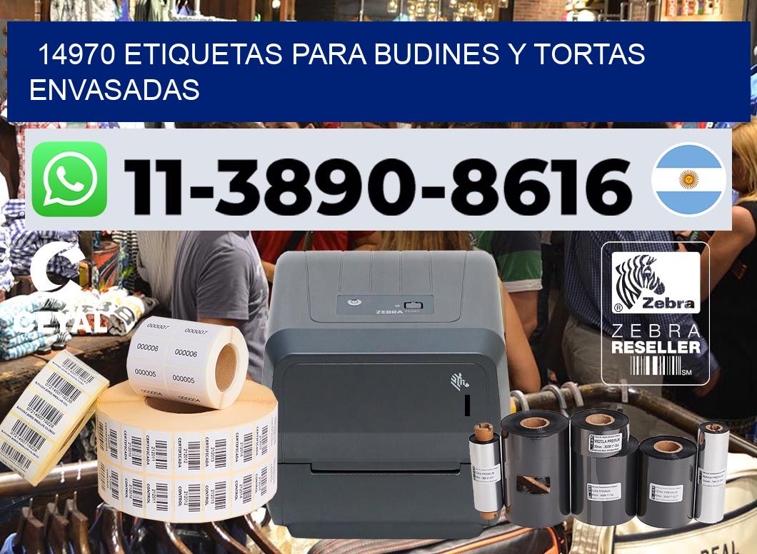 14970 etiquetas para budines y tortas envasadas