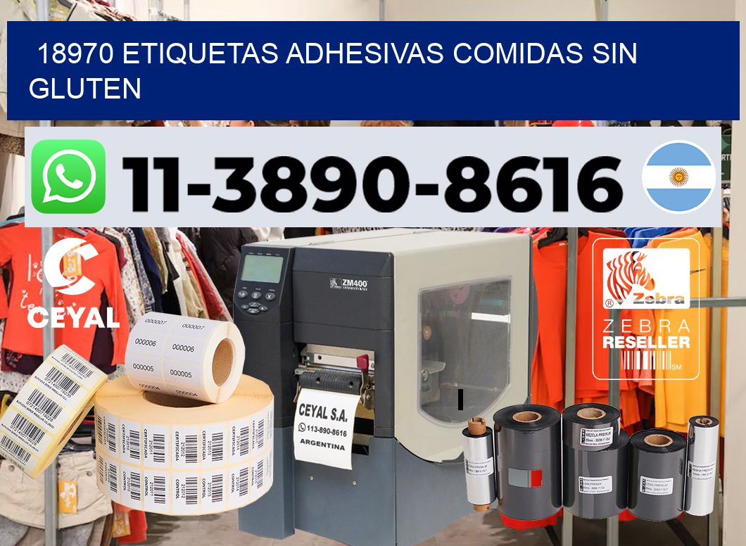 18970 etiquetas adhesivas comidas sin gluten