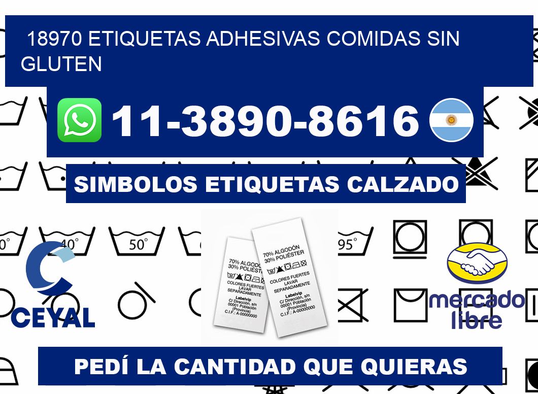 18970 etiquetas adhesivas comidas sin gluten