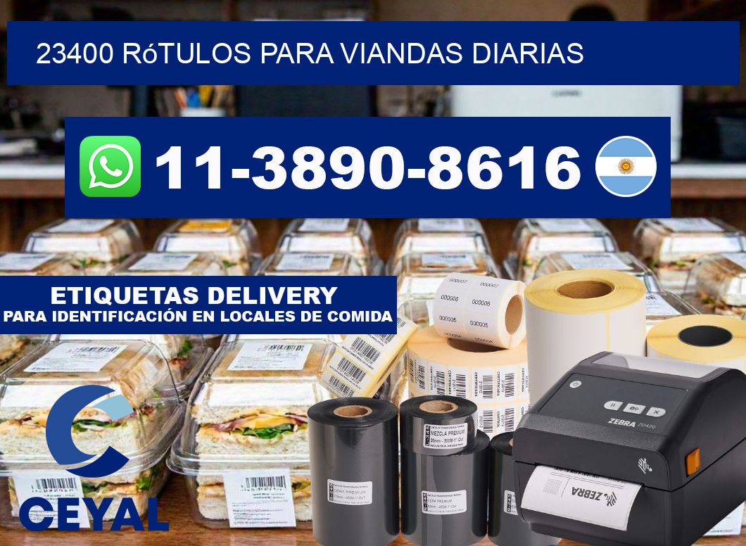 23400 rótulos para viandas diarias