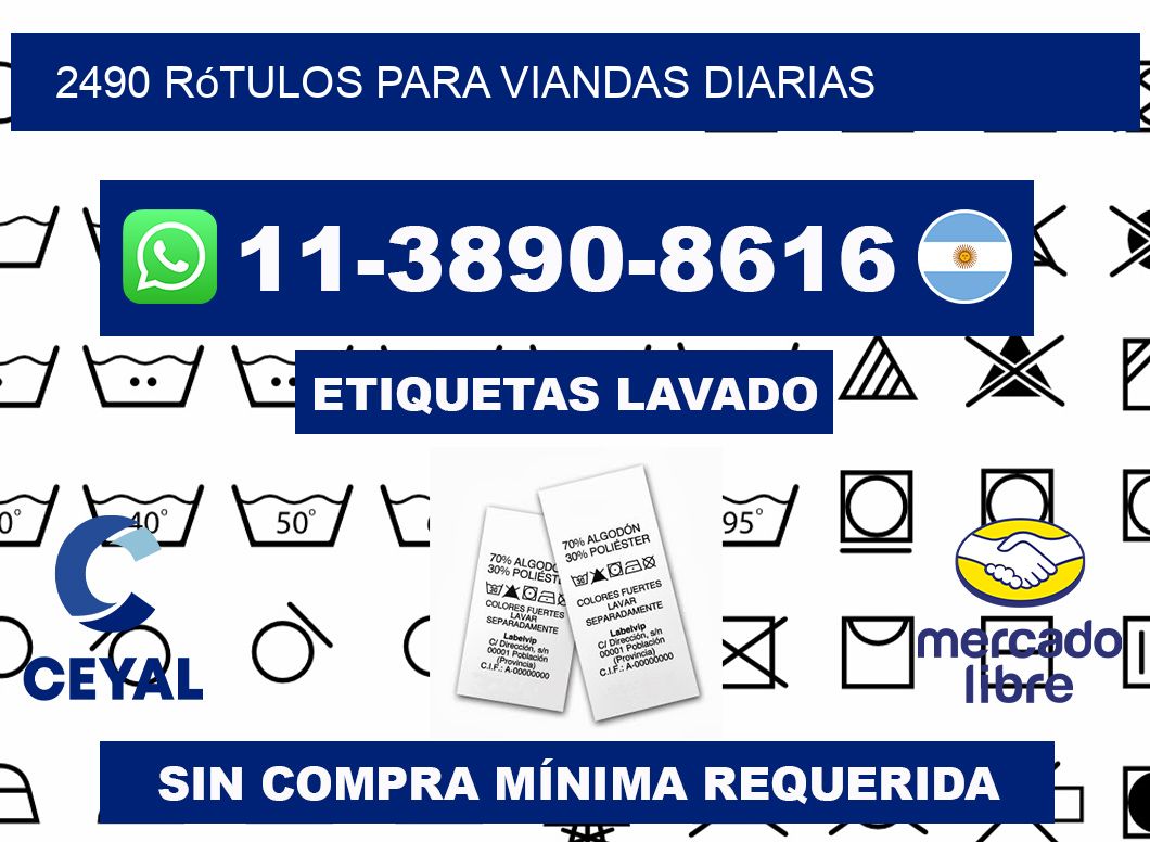 2490 rótulos para viandas diarias