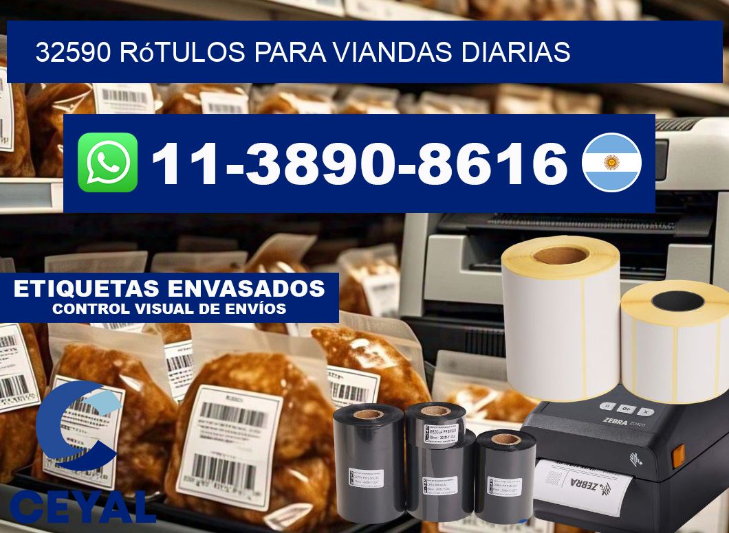 32590 rótulos para viandas diarias