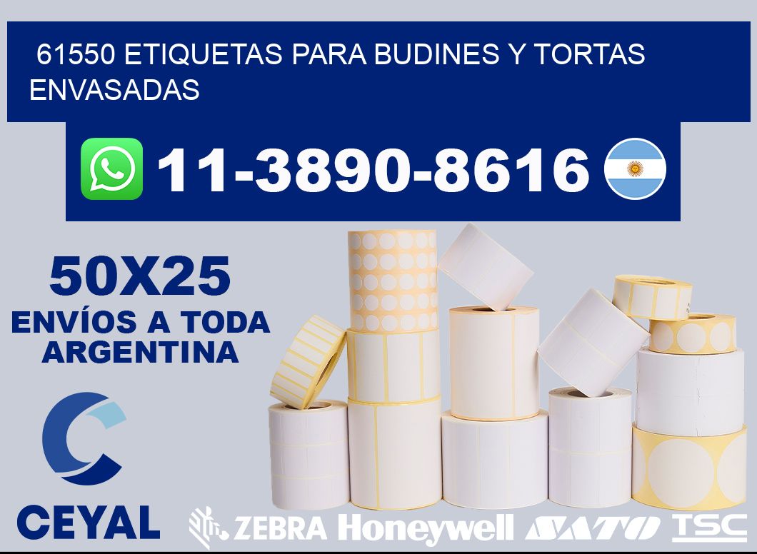61550 etiquetas para budines y tortas envasadas