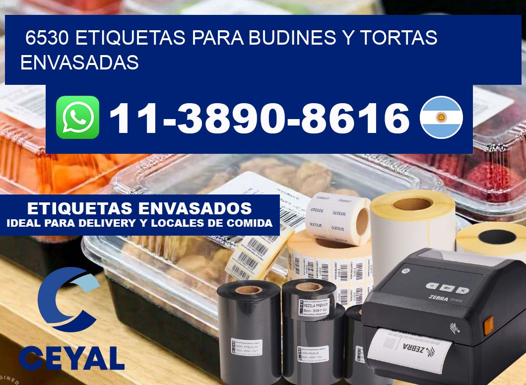 6530 etiquetas para budines y tortas envasadas
