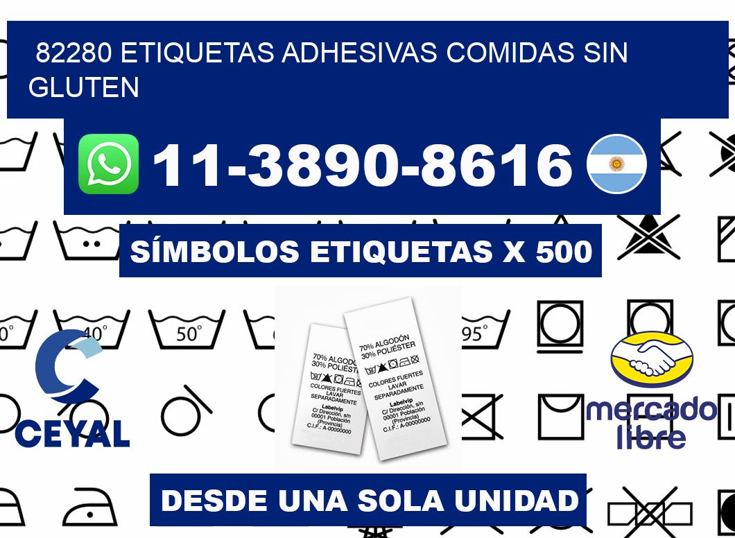 82280 etiquetas adhesivas comidas sin gluten