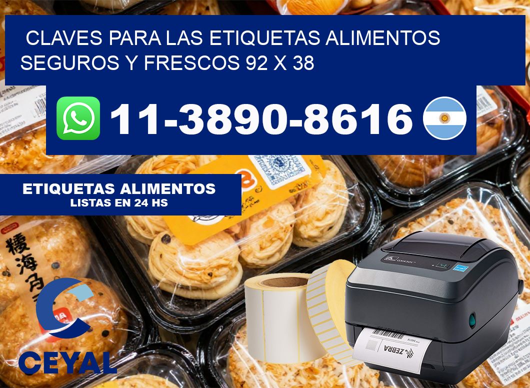 Claves para las etiquetas alimentos seguros y frescos 92 x 38