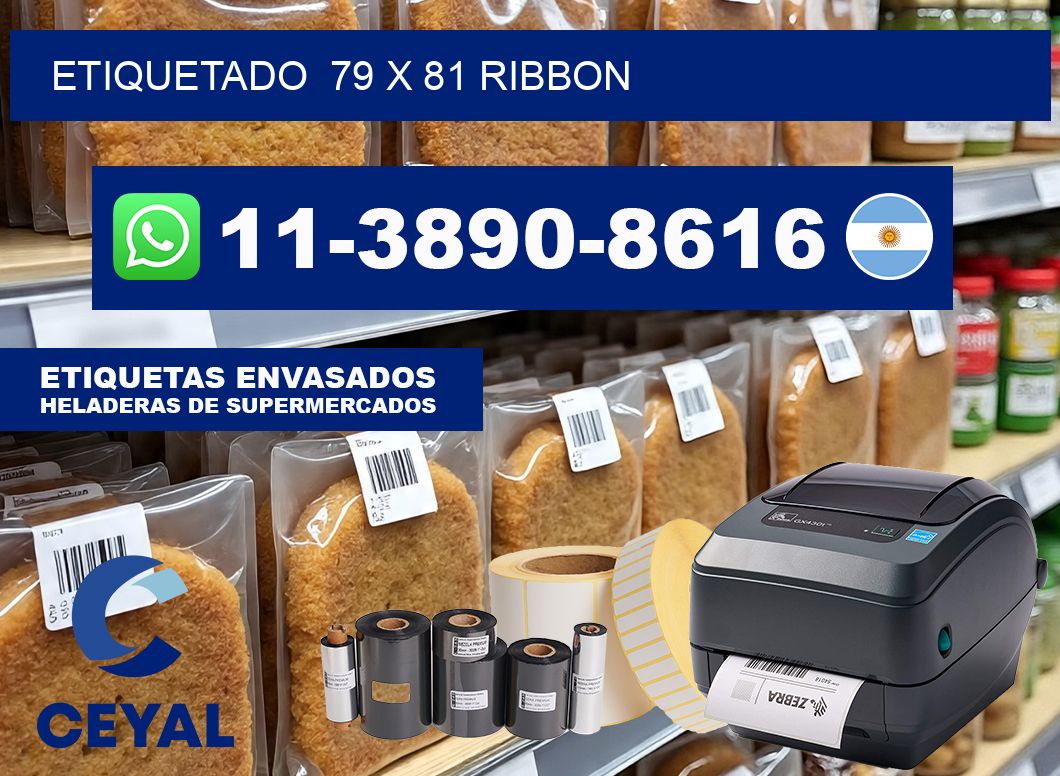 Etiquetado  79 x 81 ribbon