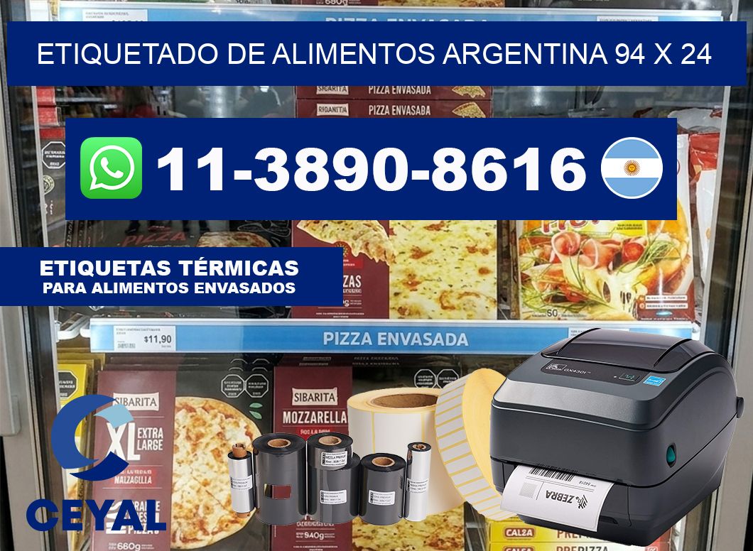 Etiquetado de alimentos Argentina 94 x 24