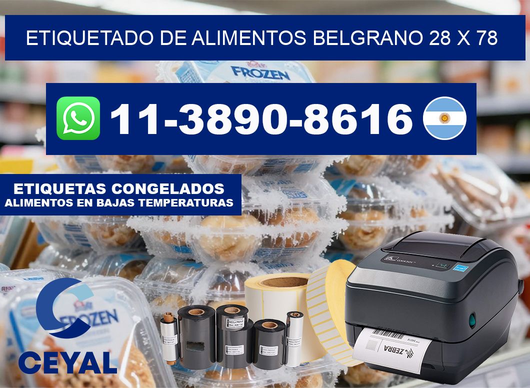 Etiquetado de alimentos belgrano 28 x 78