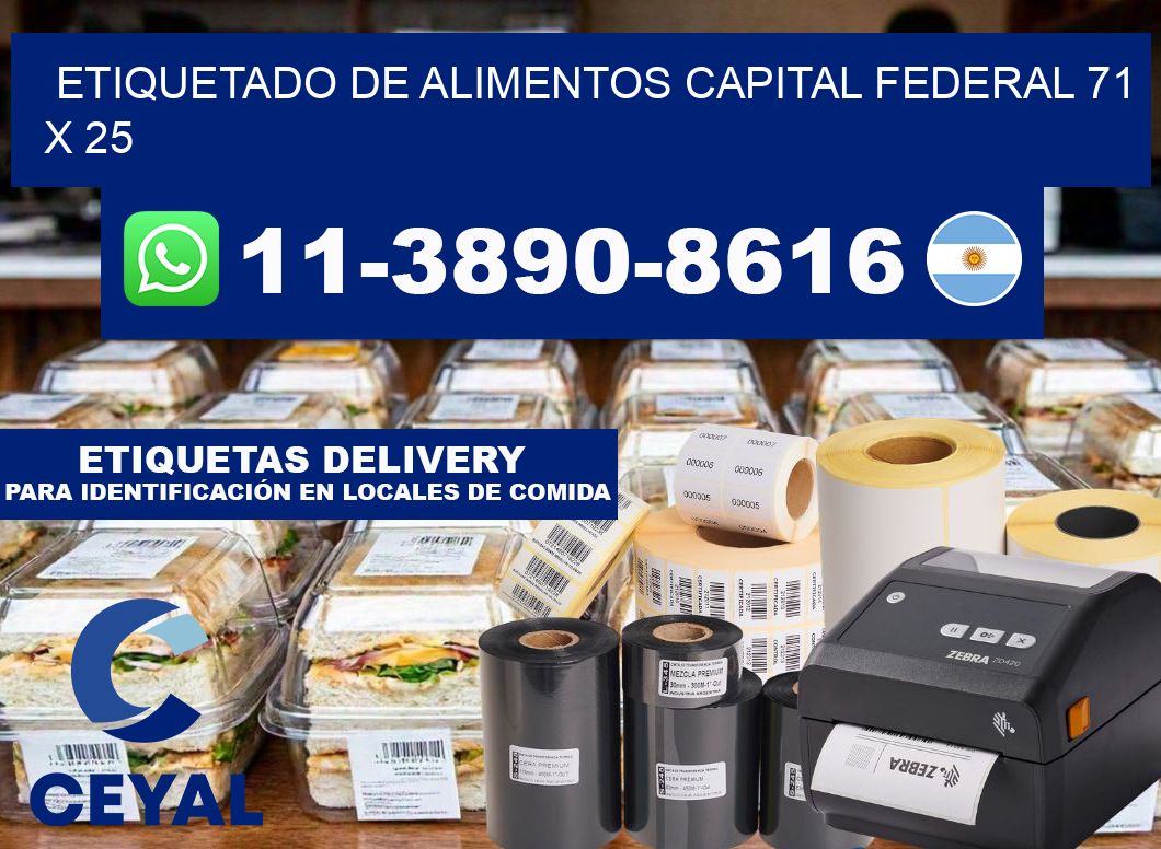 Etiquetado de alimentos capital federal 71 x 25