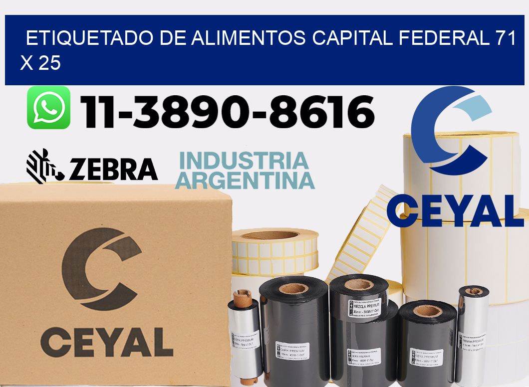 Etiquetado de alimentos capital federal 71 x 25