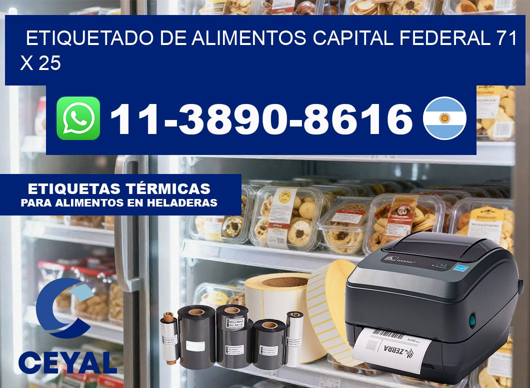 Etiquetado de alimentos capital federal 71 x 25
