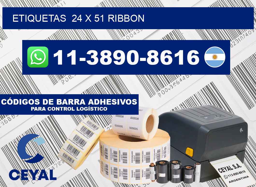 Etiquetas  24 x 51 ribbon