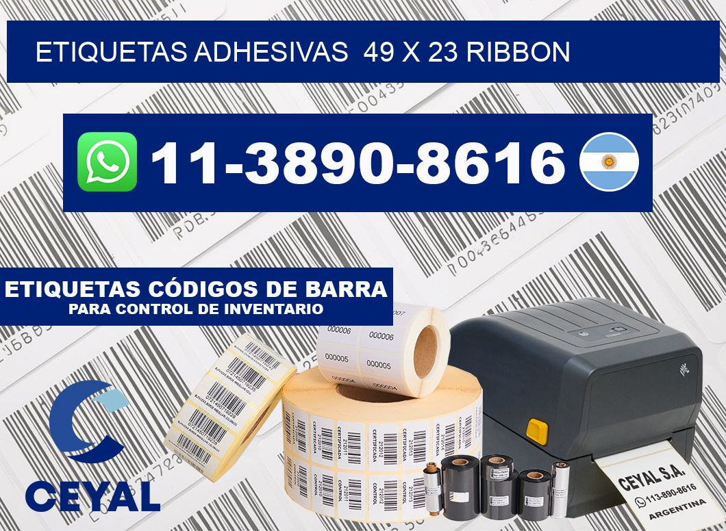 Etiquetas adhesivas  49 x 23 ribbon