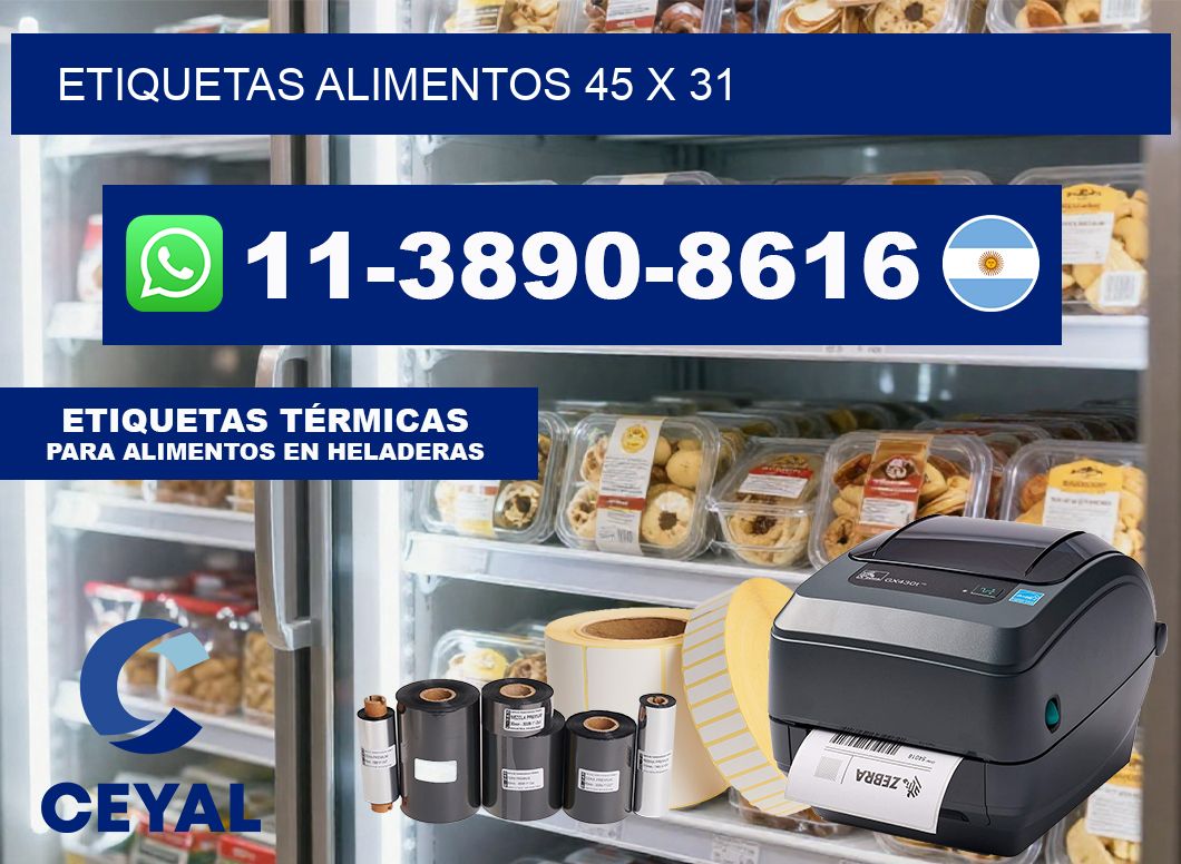 Etiquetas alimentos 45 x 31