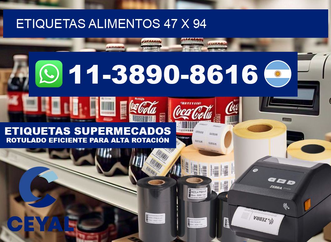 Etiquetas alimentos 47 x 94