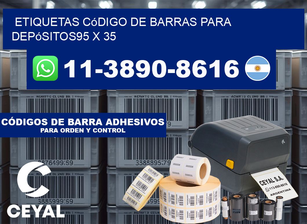 Etiquetas código de barras para depósitos95 x 35